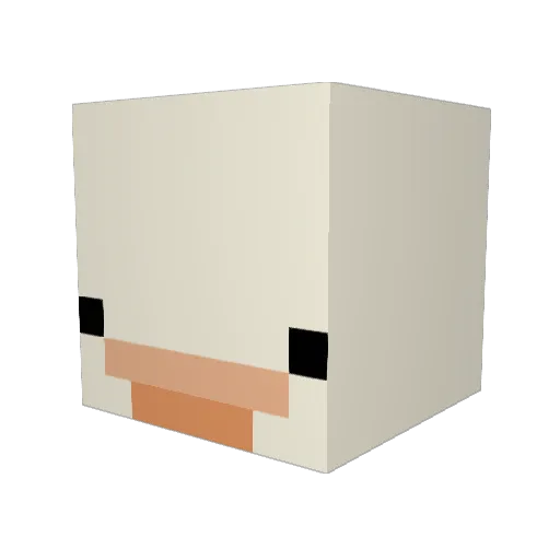 FreeMerc Minecraft avatar head, 3D render