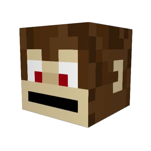 FreeNinjaMan Minecraft avatar head, 3D render
