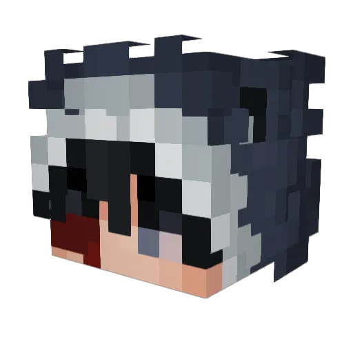 FreeQ333 Minecraft avatar head, 3D render