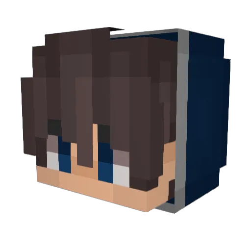 FreeRektz Minecraft avatar head, 3D render
