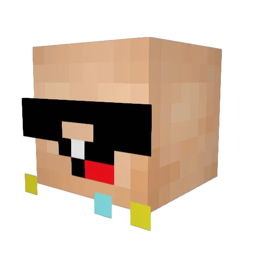 FreeTheCube Minecraft avatar head, 3D render