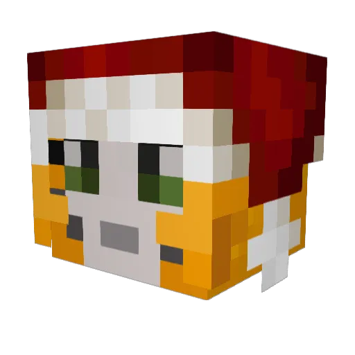 FreeTocit Minecraft avatar head, 3D render