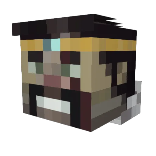 FreeTyIer1 Minecraft avatar head, 3D render