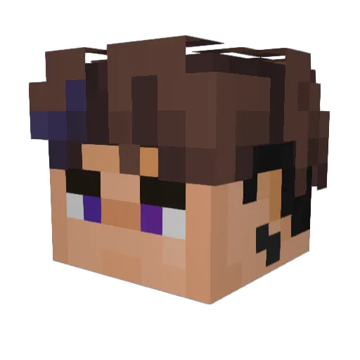 FreeZeeZon Minecraft avatar head, 3D render