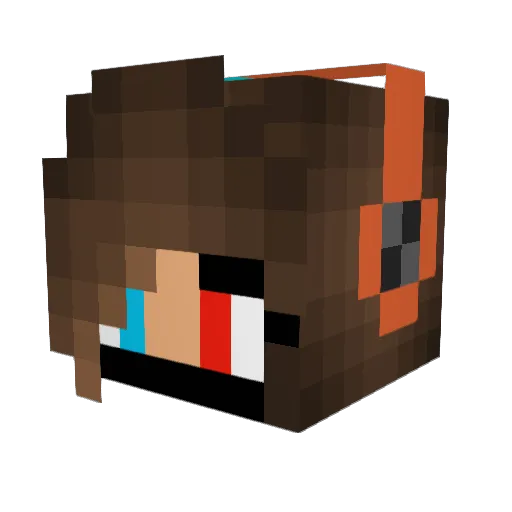 Free_Spirit_ Minecraft avatar head, 3D render