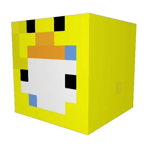 Free_Stylo Minecraft avatar head, 3D render