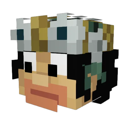 Free_Thugger Minecraft avatar head, 3D render