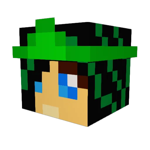 Freebatch Minecraft avatar head, 3D render