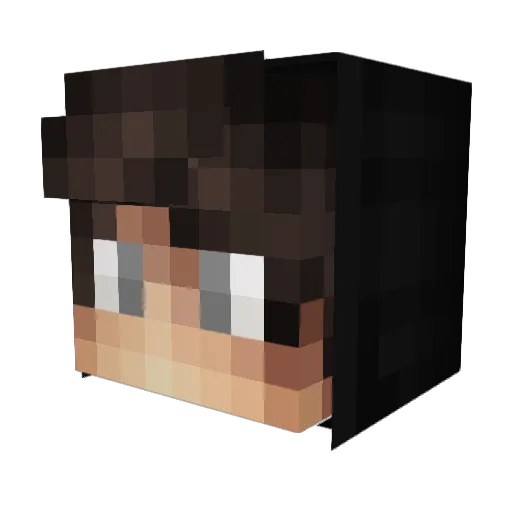 Freech Minecraft avatar head, 3D render