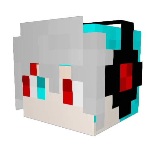 FreedomFF Minecraft avatar head, 3D render