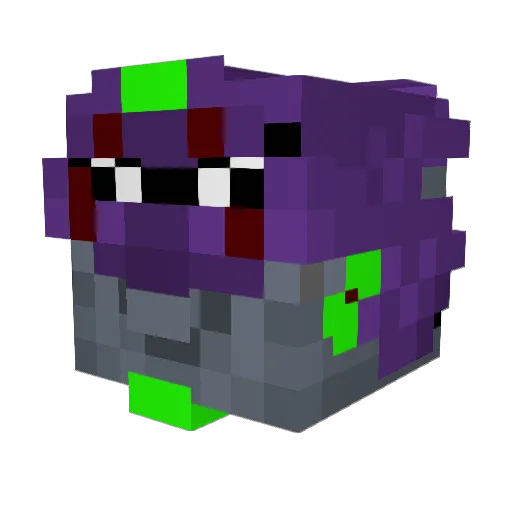 Freedominate Minecraft avatar head, 3D render