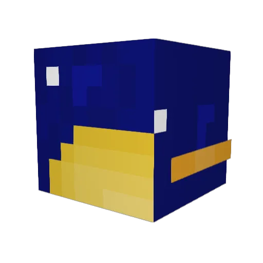 Freedommm Minecraft avatar head, 3D render