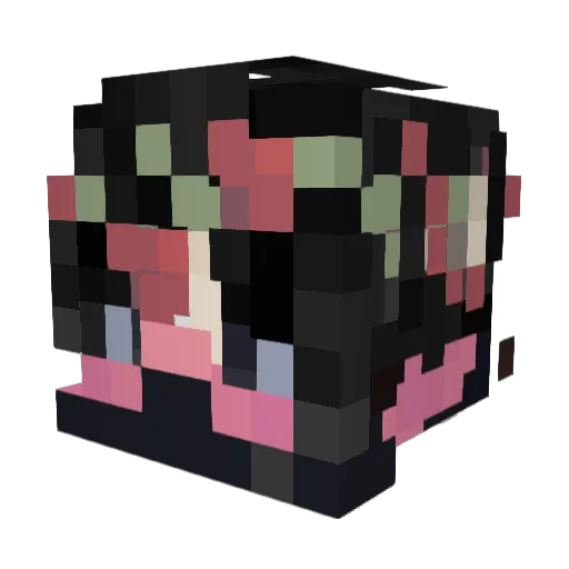 Freeflame Minecraft avatar head, 3D render
