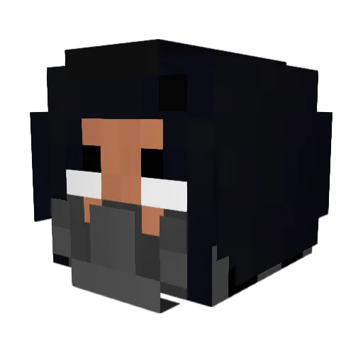 Freekay3 Minecraft avatar head, 3D render