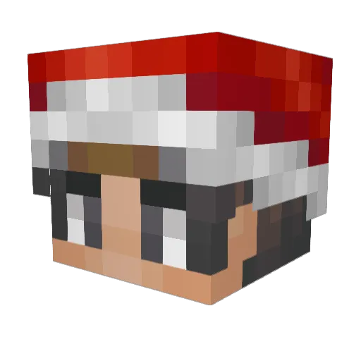 Freelipe Minecraft avatar head, 3D render