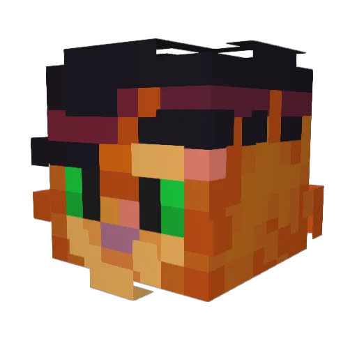 Freeman919 Minecraft avatar head, 3D render