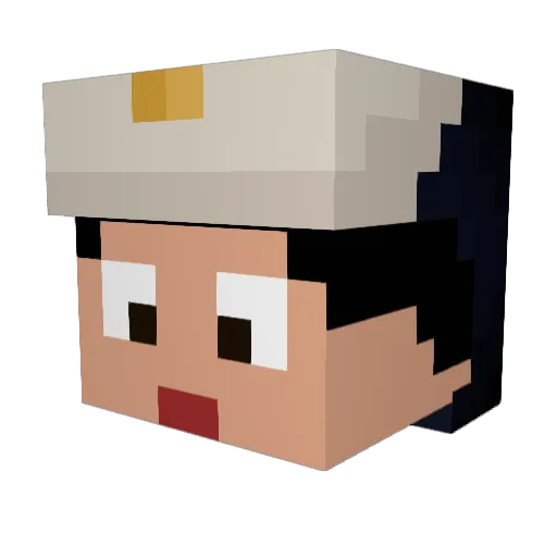 Freemanex Minecraft avatar head, 3D render