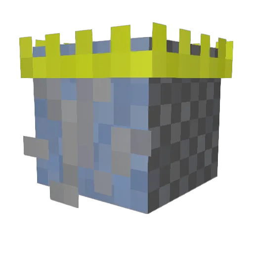 Freemannova Minecraft avatar head, 3D render
