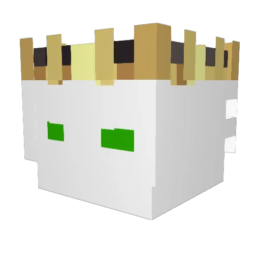 Freeq_Snort Minecraft avatar head, 3D render