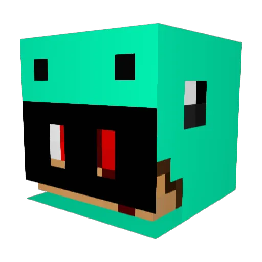 Freestyle71 Minecraft avatar head, 3D render