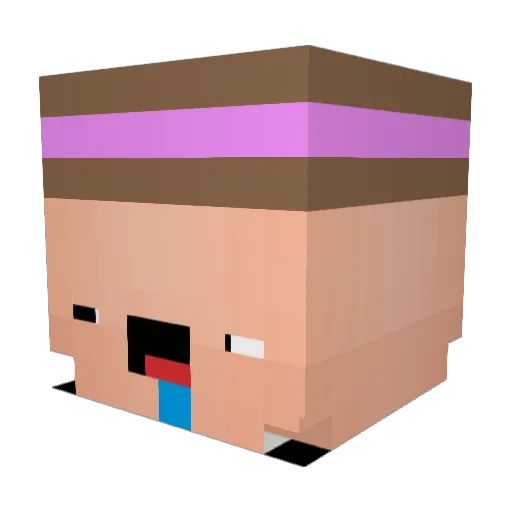 FreestyleBastard Minecraft avatar head, 3D render