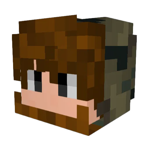 FreetzMC Minecraft avatar head, 3D render