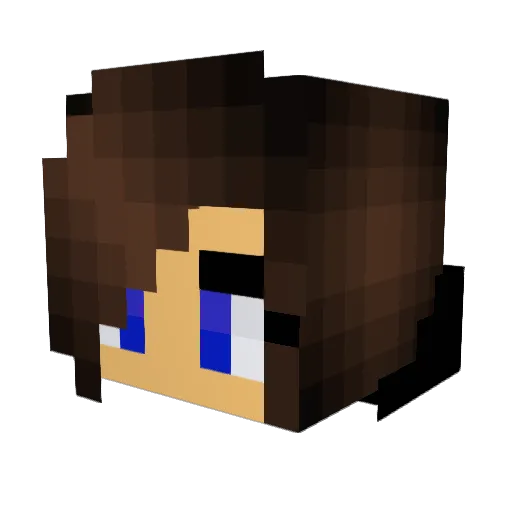 FreexJess Minecraft avatar head, 3D render