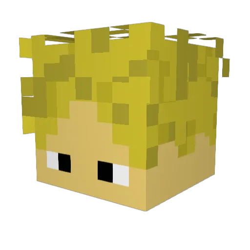 Freeza333 Minecraft avatar head, 3D render