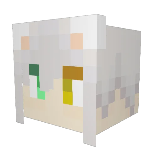 FreezeHe Minecraft avatar head, 3D render