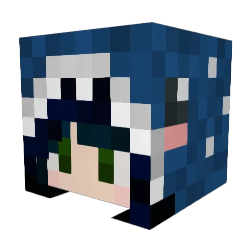 FreezeJump Minecraft avatar head, 3D render