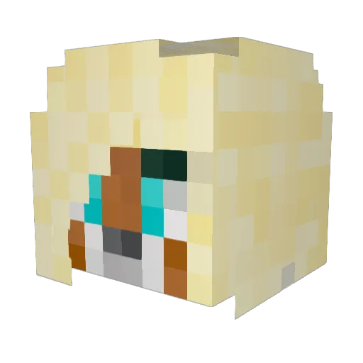 Freezeey Minecraft avatar head, 3D render