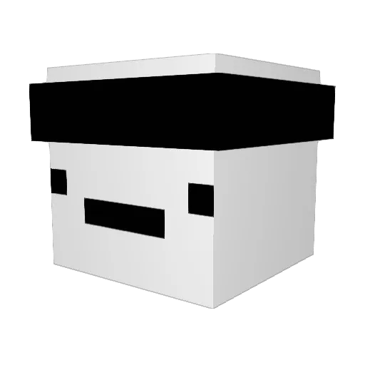 Freezeu Minecraft avatar head, 3D render