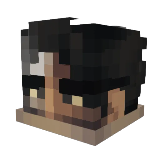 FreezingHamster Minecraft avatar head, 3D render