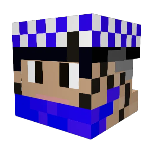 FreezyCone Minecraft avatar head, 3D render