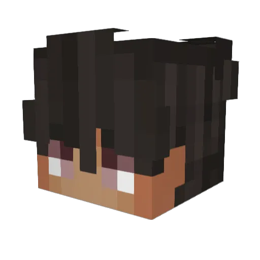 Freezyii Minecraft avatar head, 3D render