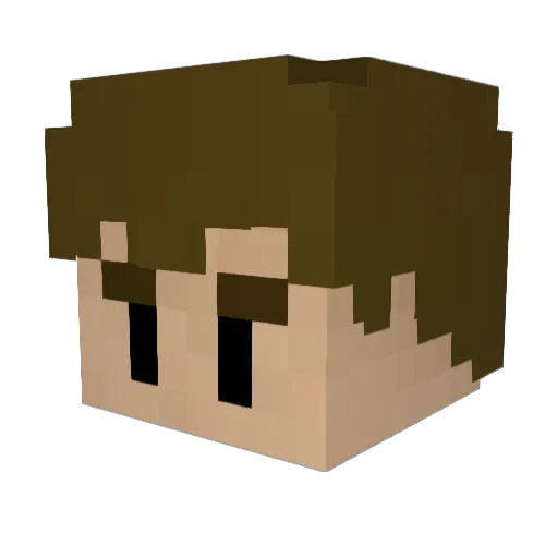 Freggi Minecraft avatar head, 3D render