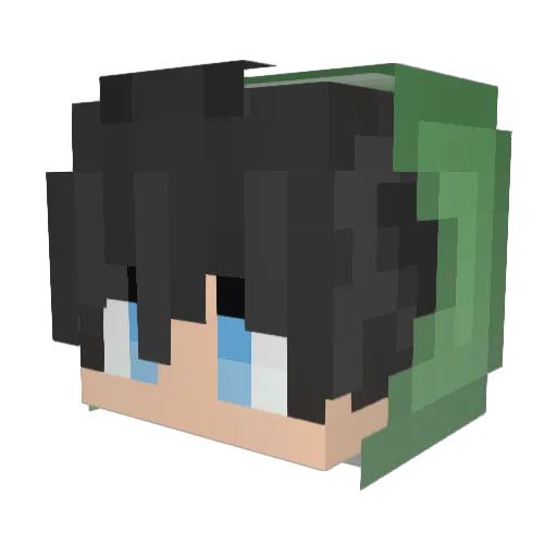 Freggie2 Minecraft avatar head, 3D render