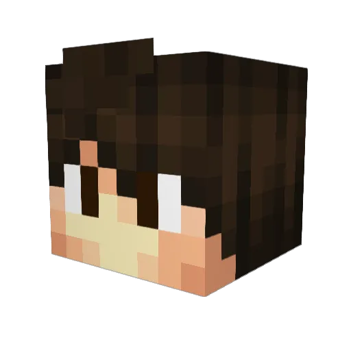 Fregwog Minecraft avatar head, 3D render