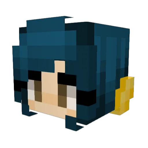 Freida_A Minecraft avatar head, 3D render