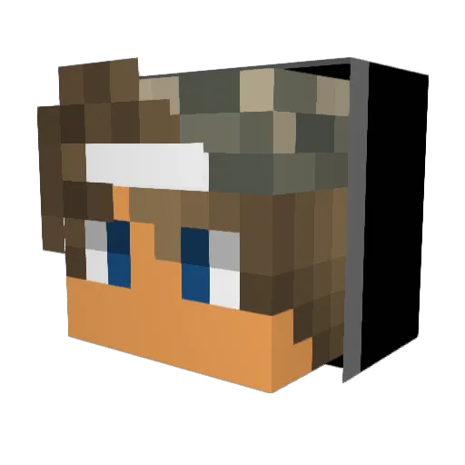 FreightTrain53 Minecraft avatar head, 3D render
