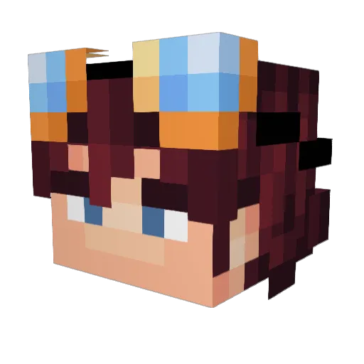 Freischarler Minecraft avatar head, 3D render