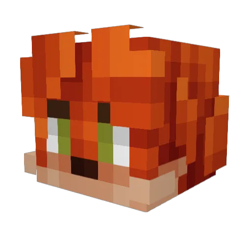 FreishPil Minecraft avatar head, 3D render