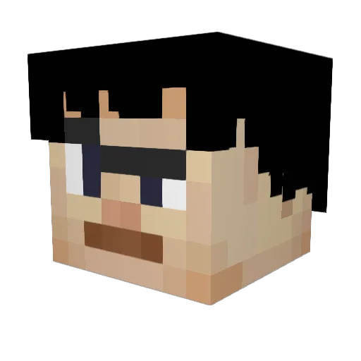 FrejRoz Minecraft avatar head, 3D render