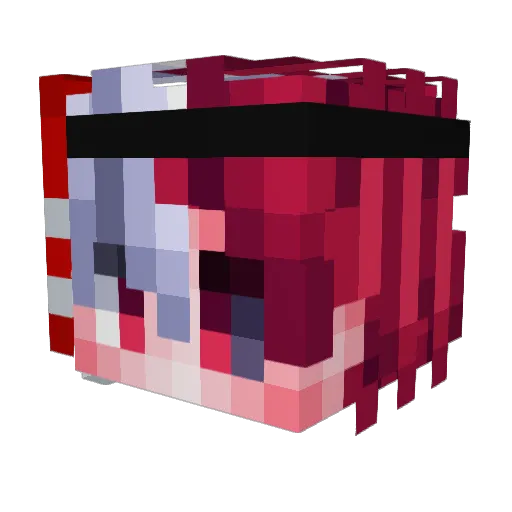 FrejV Minecraft avatar head, 3D render