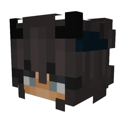 FrejaQ Minecraft avatar head, 3D render