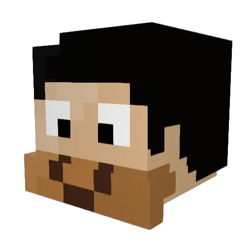 Frejamo Minecraft avatar head, 3D render