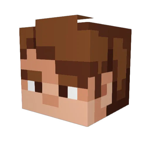 Frekijo Minecraft avatar head, 3D render