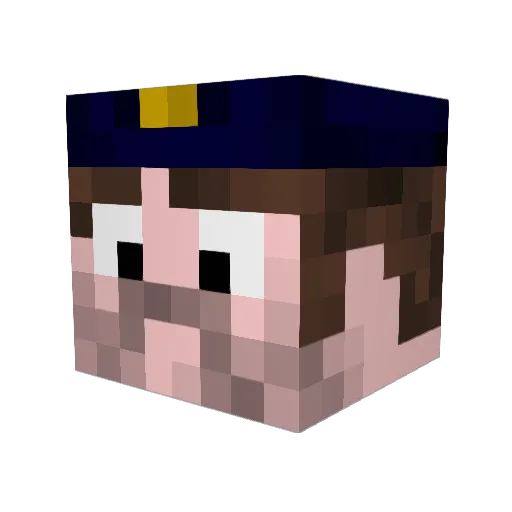 Frekk Minecraft avatar head, 3D render