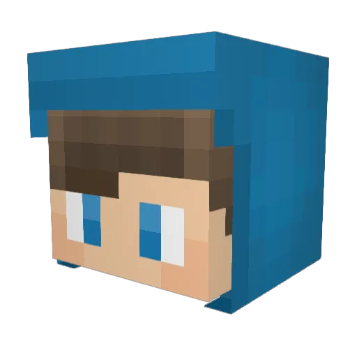 FreksHero Minecraft avatar head, 3D render