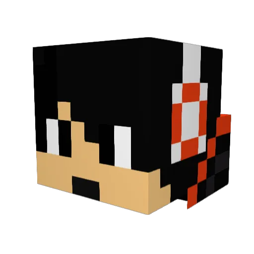 FrekzHD Minecraft avatar head, 3D render